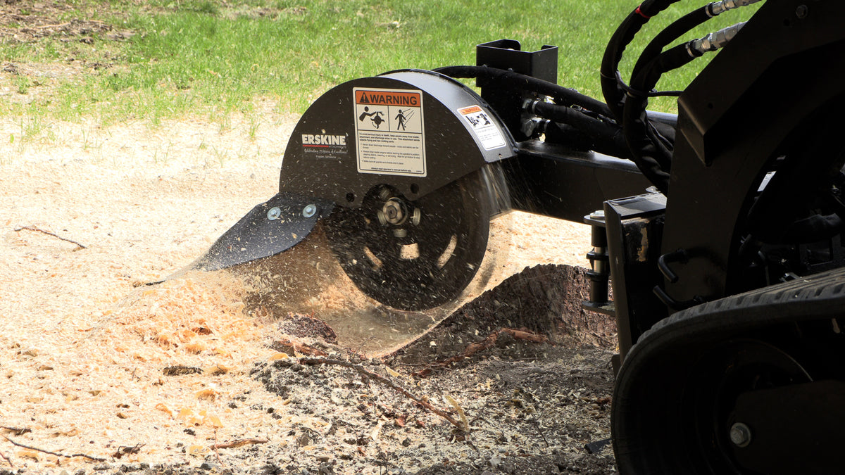 Erskine high-flow stump grinder alternate view