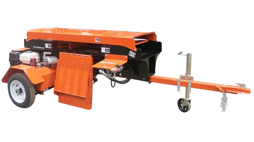 Wood-Mizer FS350 tow-behind bi-directional log splitter trailer view